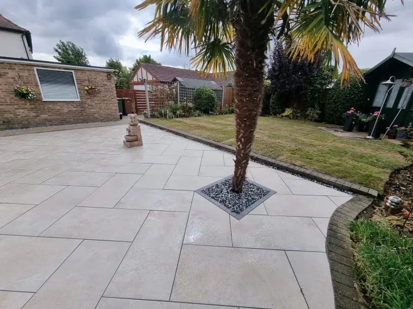 NJ groundworks porcelain patio paving slabs peterborough natural patio sandstone mix pack cheap block paving grouting garden transformation cheap concrete paving landscaping